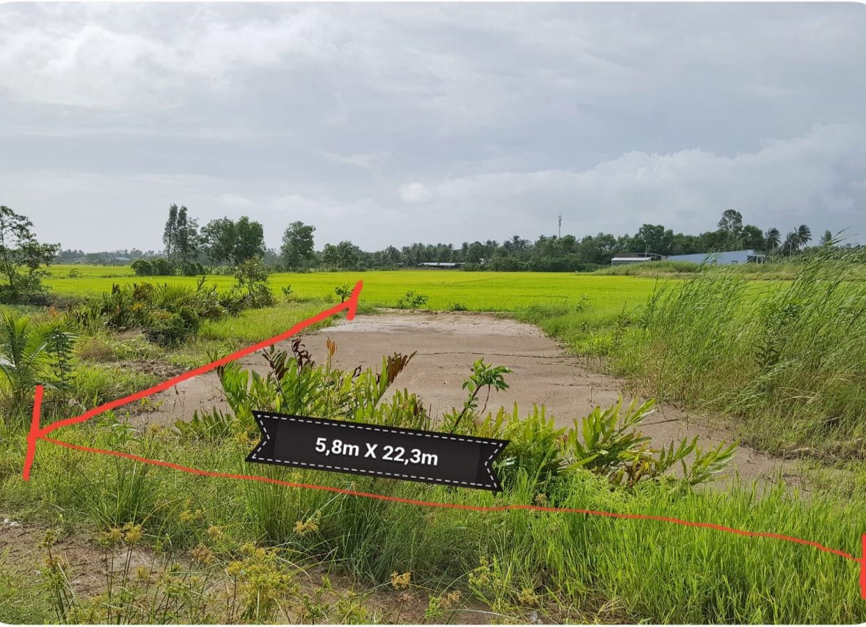 Đất nền hẻm 81 Trương Định, An Bình, Rạch Giá, Kiên Giang, 5,8x22,30m