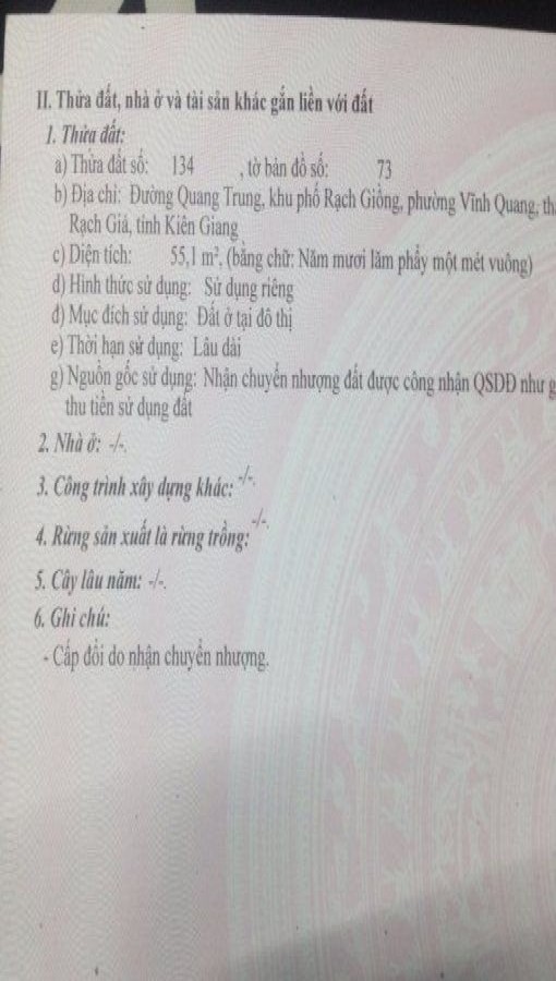 Bán nhà mới xây đường Quang Trung, Vĩnh Quang, Rạch Giá, Kiên Giang, 0944266939
