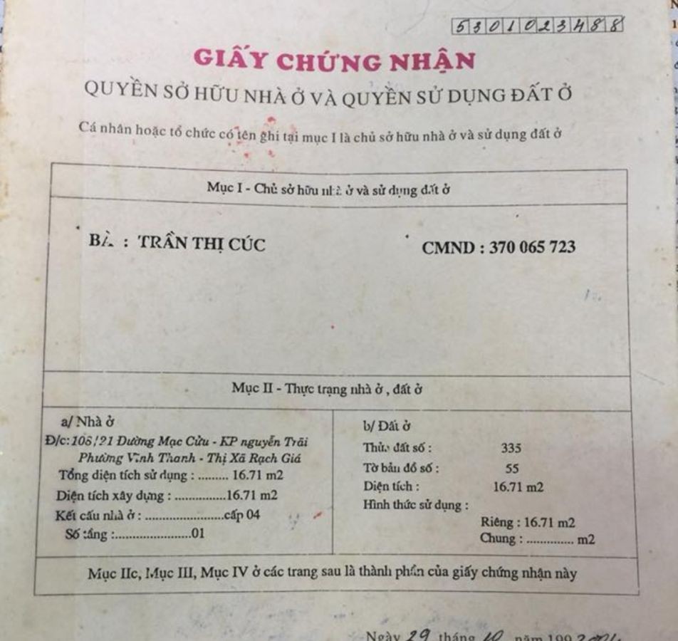 Nhà Mạc Cửu, Vĩnh Thanh, Rạch Giá, Kiên Giang, 0947739775