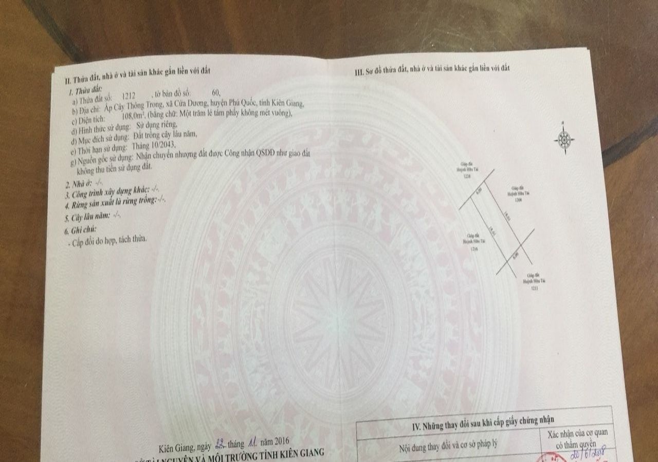Bán đất Phú Quốc, đất ở Ấp Cây Thông Trong, Xã Cửa Dương, 0939716798.