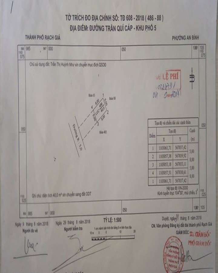 Bán nền hẻm 26 Trần Quý Cáp, Thành Phố Rạch Giá, Kiên Giang, 0916240896