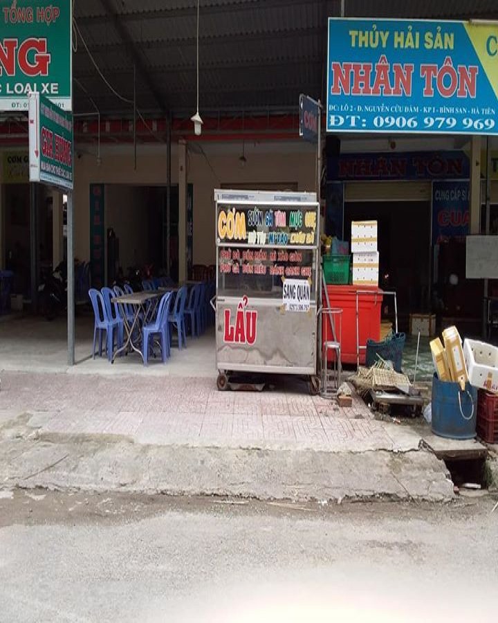 Sang lại quán cơm Lô 5. Trung tâm thương mại Hà Tiên, tỉnh Kiên Giang, 02973506757