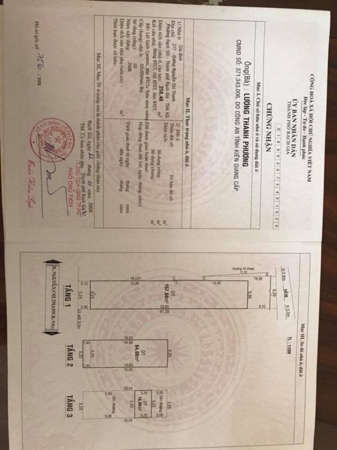 Bán nhà gấp đ đường Nguyễn Chí Thanh, Rạch Sỏi, Rạch Giá, Kiên Giang, 0963353456