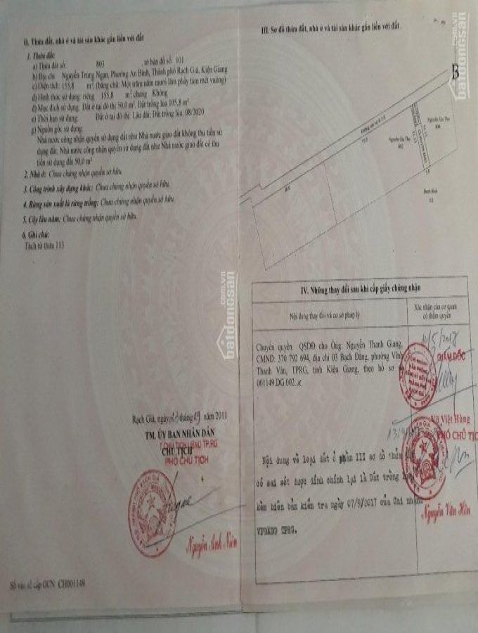 Bán 02 nền liền kề hẻm Nguyễn Trung Ngạn, Phường An Bình Tp. Rạch Giá, tỉnh Kiên Giang,  0916090019