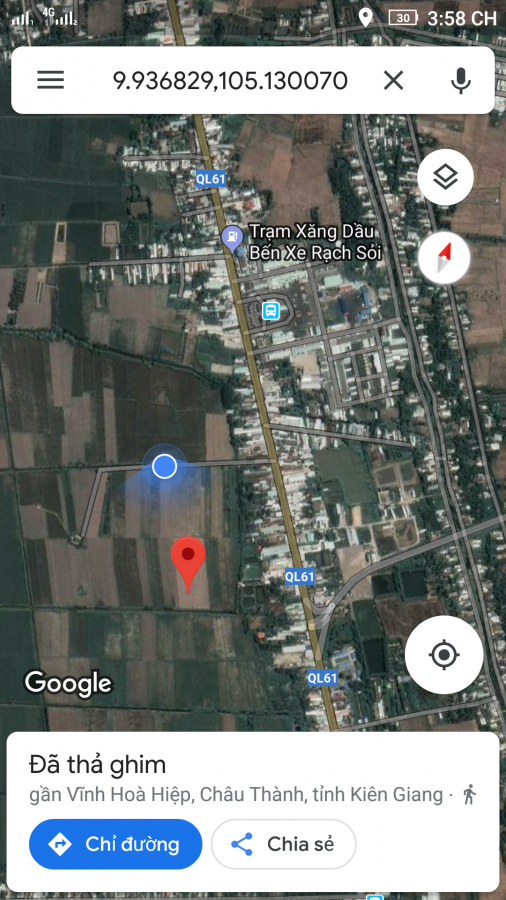 Cần tiền bán 4300m2 đất ruộng, Vĩnh Hòa Hiệp, Châu Thành, Rạch giá, Kiên Giang, 0918266772