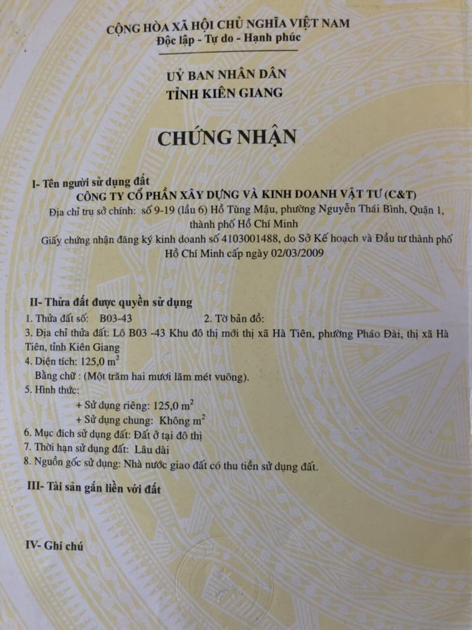 Bán đất phường Pháo Đài, Thị Xã Hà Tiên, Kiên Giang, 0859111207