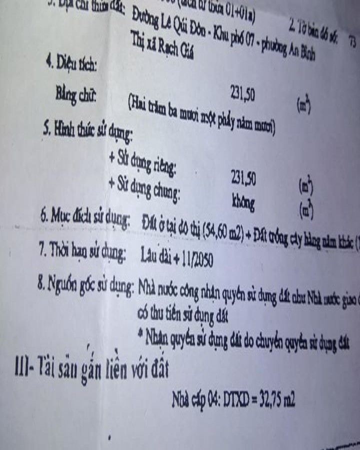 Bán nhà và đất đường Lê Quí Đôn, An Bình, Rạch Giá, Kiên Giang, 0902656858
