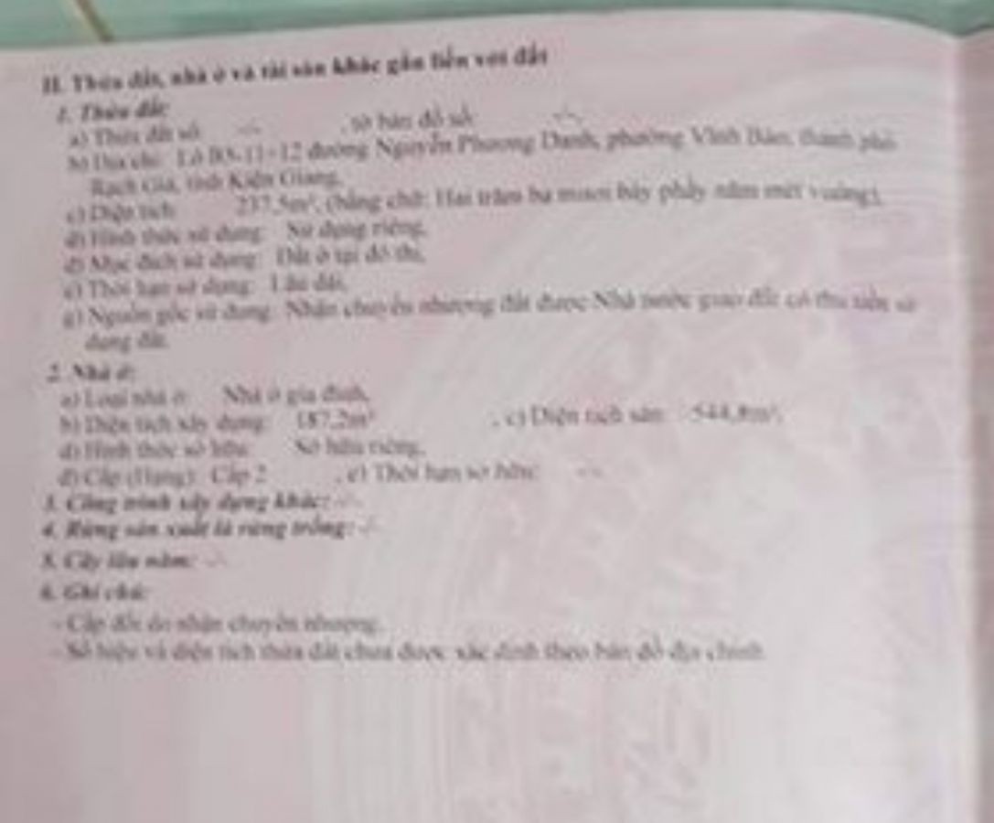Bán 2 căn Nhà liền kề Đường Nguyễn Phương Danh, phường Vĩnh Bảo, Rạch Giá, Kiên Giang, 0944334183