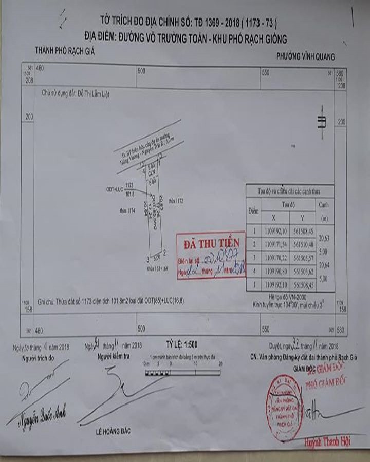 Bán đất nền đường Võ Trường Toản, Vĩnh Quang, Rạch Giá, Kiên Giang, 0944498849