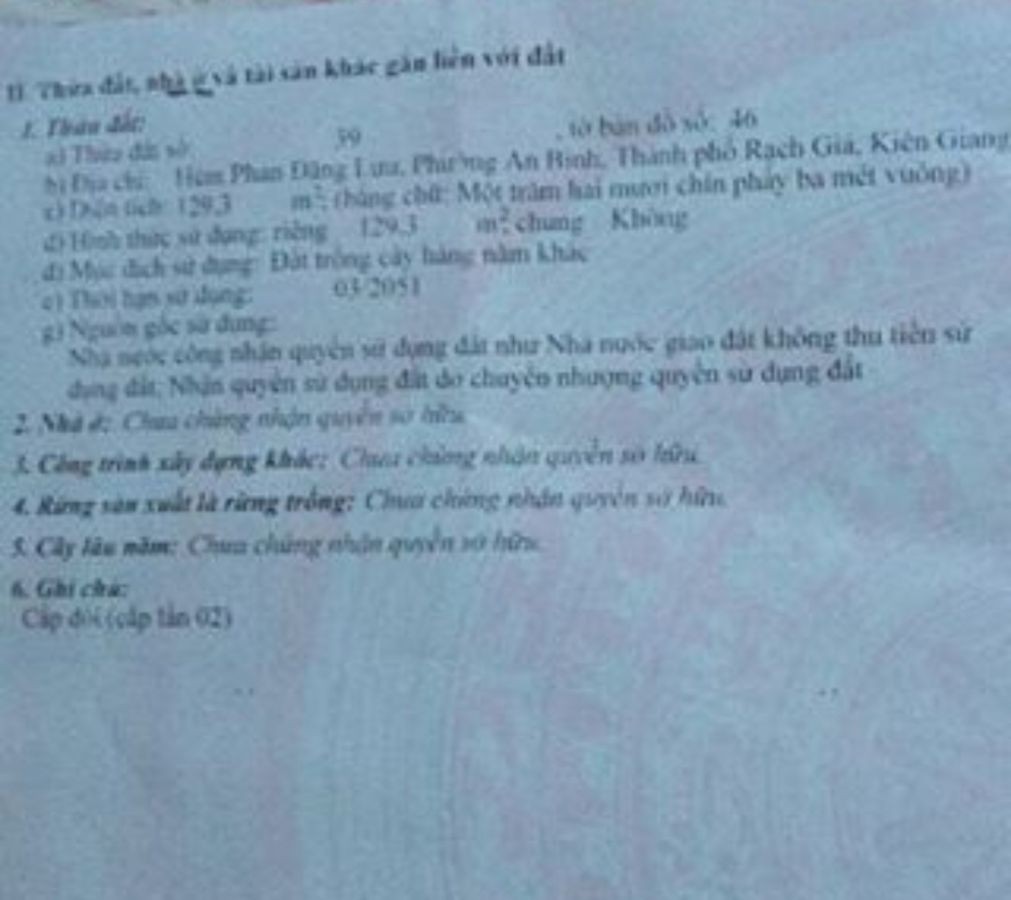 Bán đất đường Phan Đăng Lưu, An Bình, Rạch Giá, Kiên Giang, 0915993577