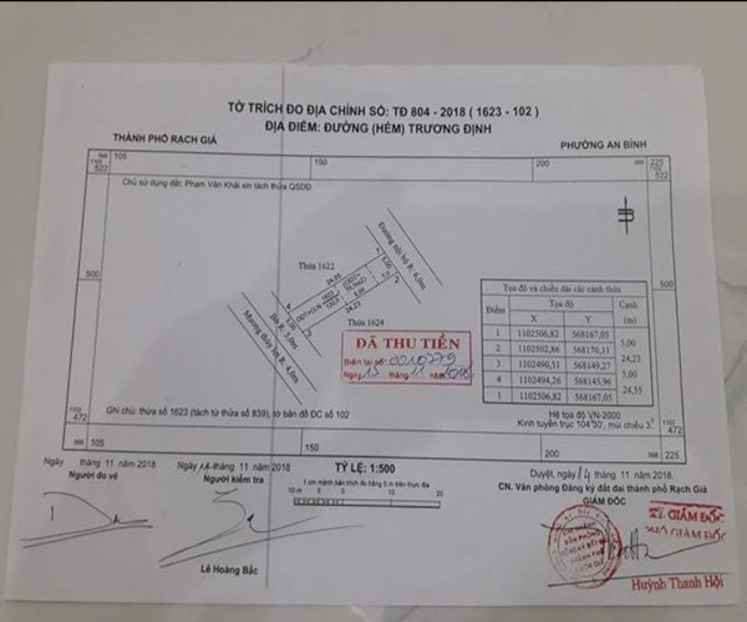 Bán nền hẻm 71A Trương Định, Rạch Giá, Kiên Giang, 0913363602