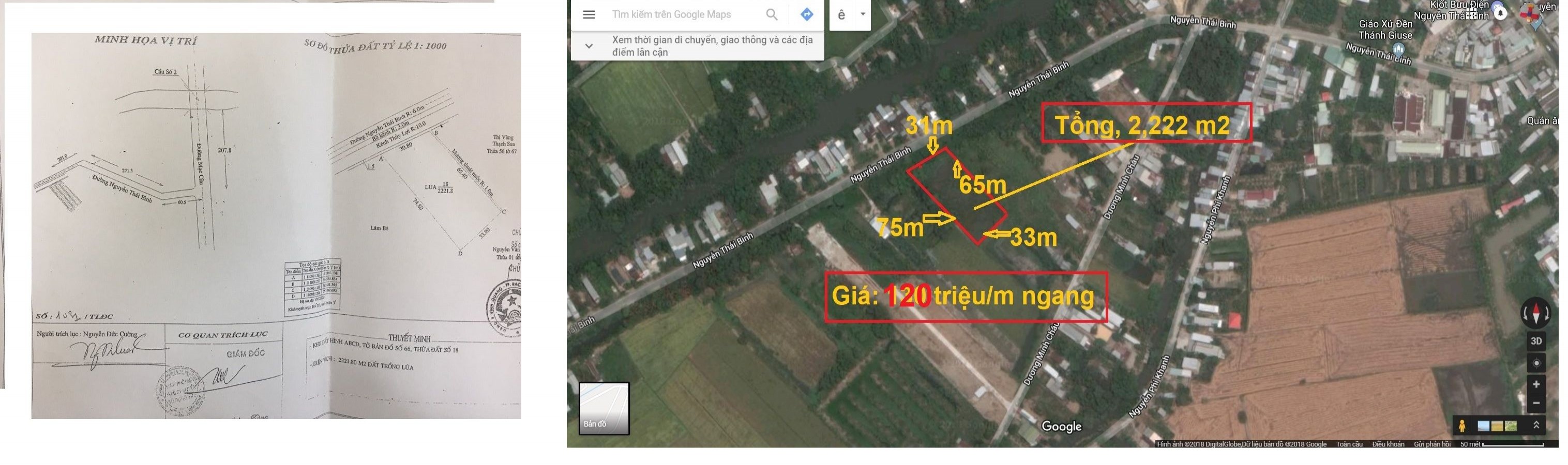 Đất mặt tiền Nguyễn Thái Bình, Vĩnh Quang, Rạch Giá, Kiên Giang, 0947814142