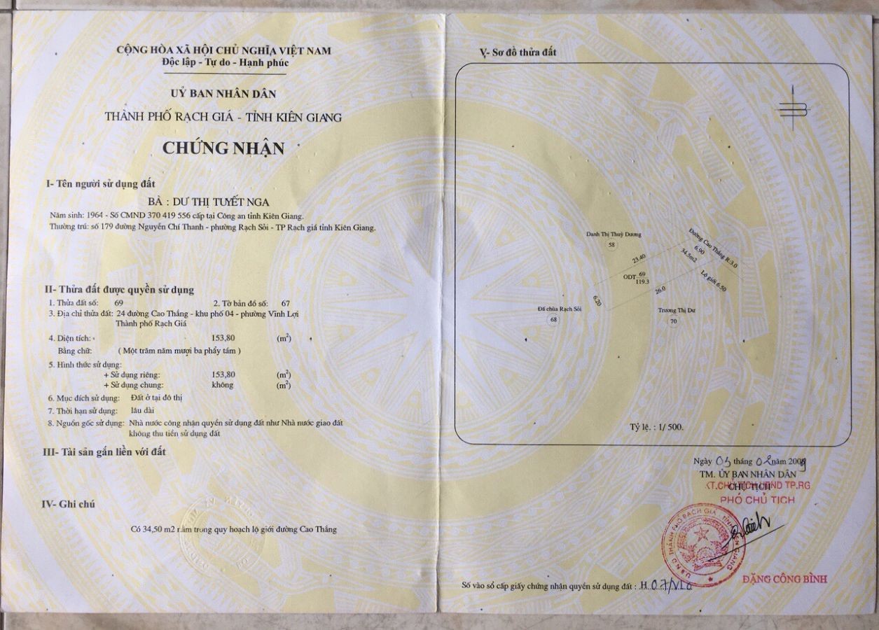 Đất nền Cao Thắng, Vĩnh Lợi, Rạch Giá, Kiên Giang, 0919198384