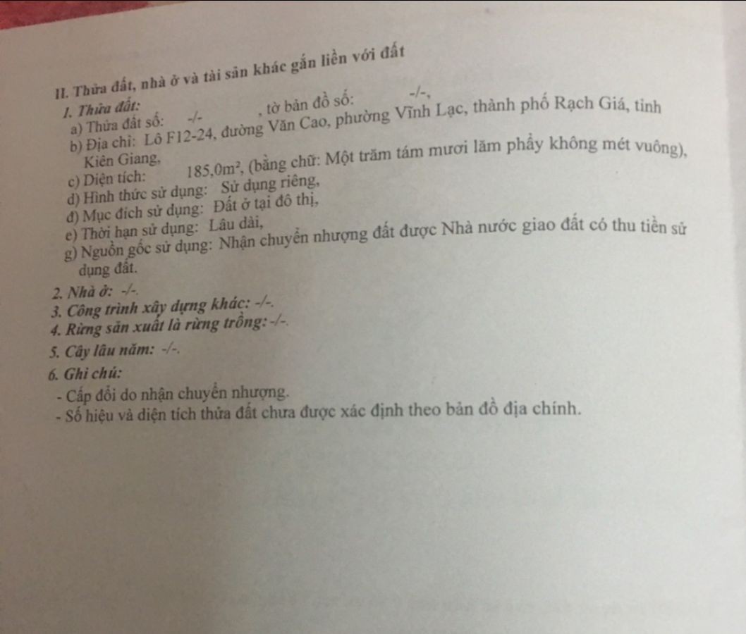 Bán đất nền Văn Cao, Vĩnh Lạc, Rạch Giá, Kiên Giang, 0866851139