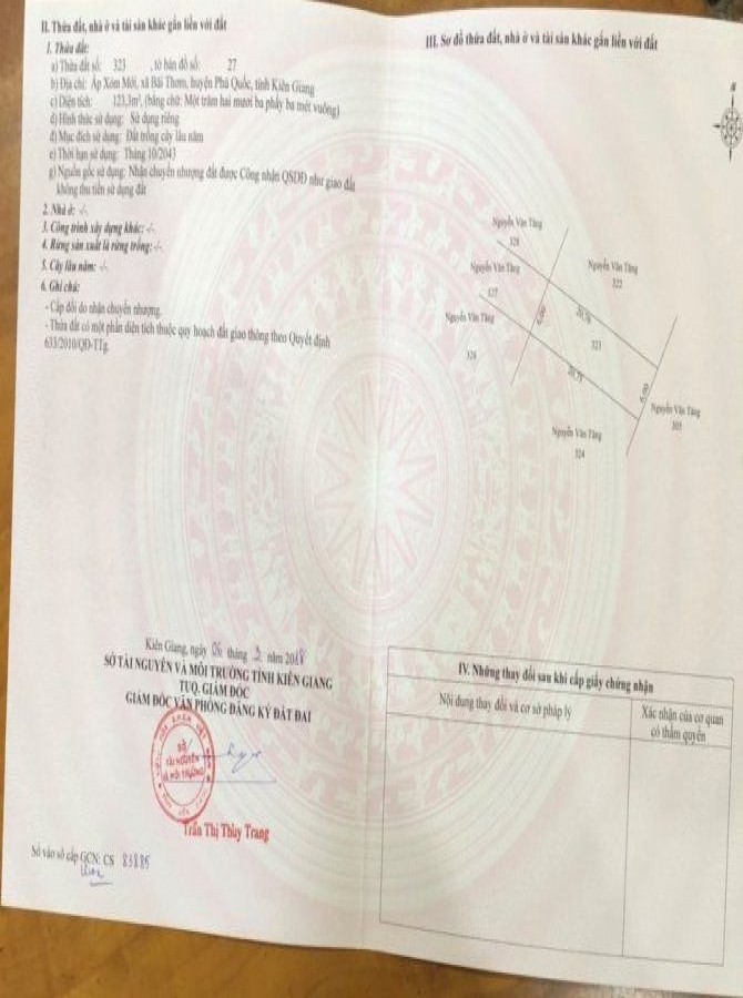 Bán lô đất đẹp tại Bãi Thơm, Cửa Cạn, Phú Quốc, Kiên Giang, 0916044096