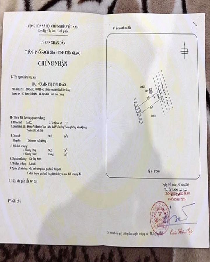 Bán đất Võ Trường Toản, Vĩnh Quang, Rạch Giá, Kiên Giang, 0836908111