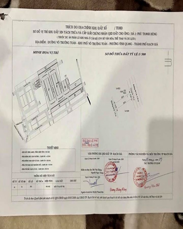 Bán đất Võ Trường Toản, Vĩnh Quang, Rạch Giá, Kiên Giang, 0836908111