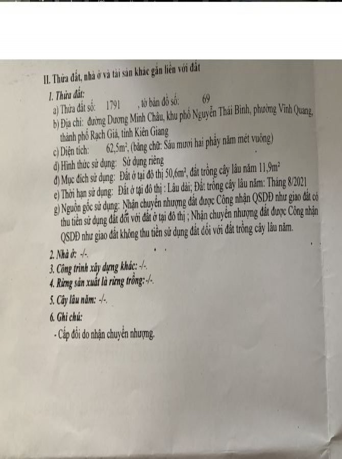 Bán nhà Vĩnh Quang, Rạch Giá, Kiên Giang, 0908329658