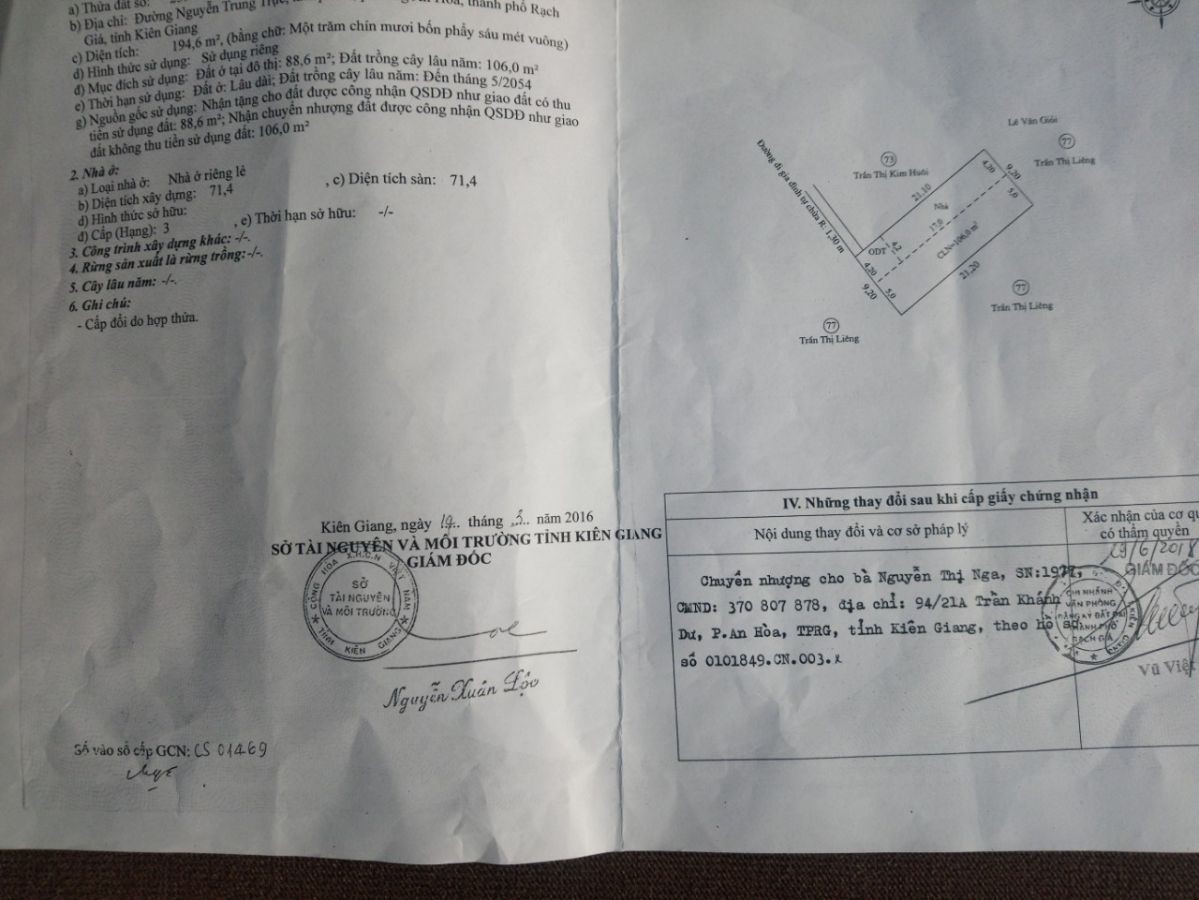 BÁN ĐẤT HẺM VƯỜN GẤU, AN HÒA, RẠCH GIÁ, KIÊN GIANG, 9.2*21.2m, 1 TỶ xxx.   (MSNV 04)