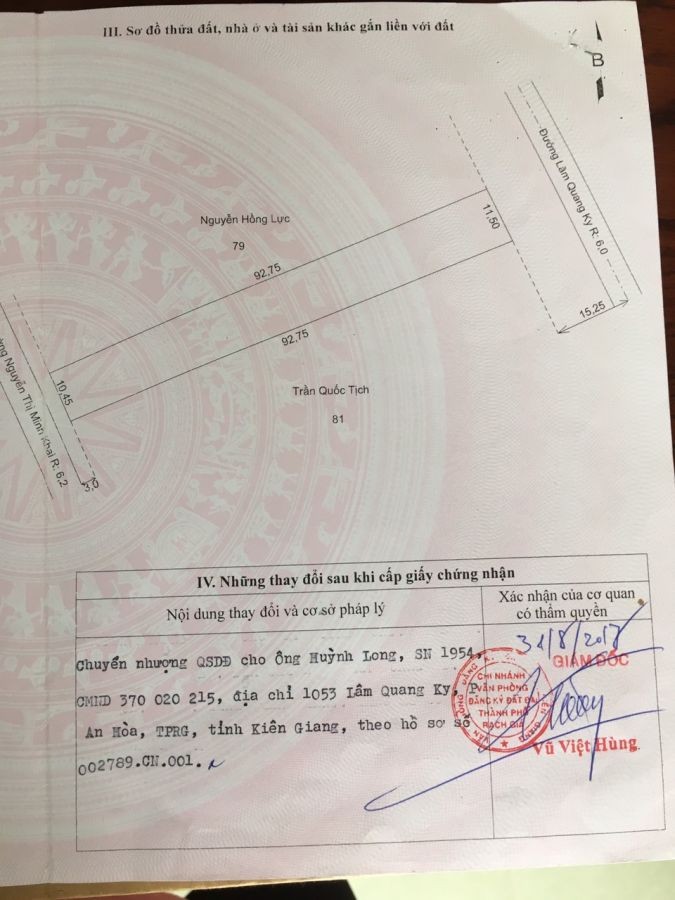 Bán gấp đất Lâm Quang Ky