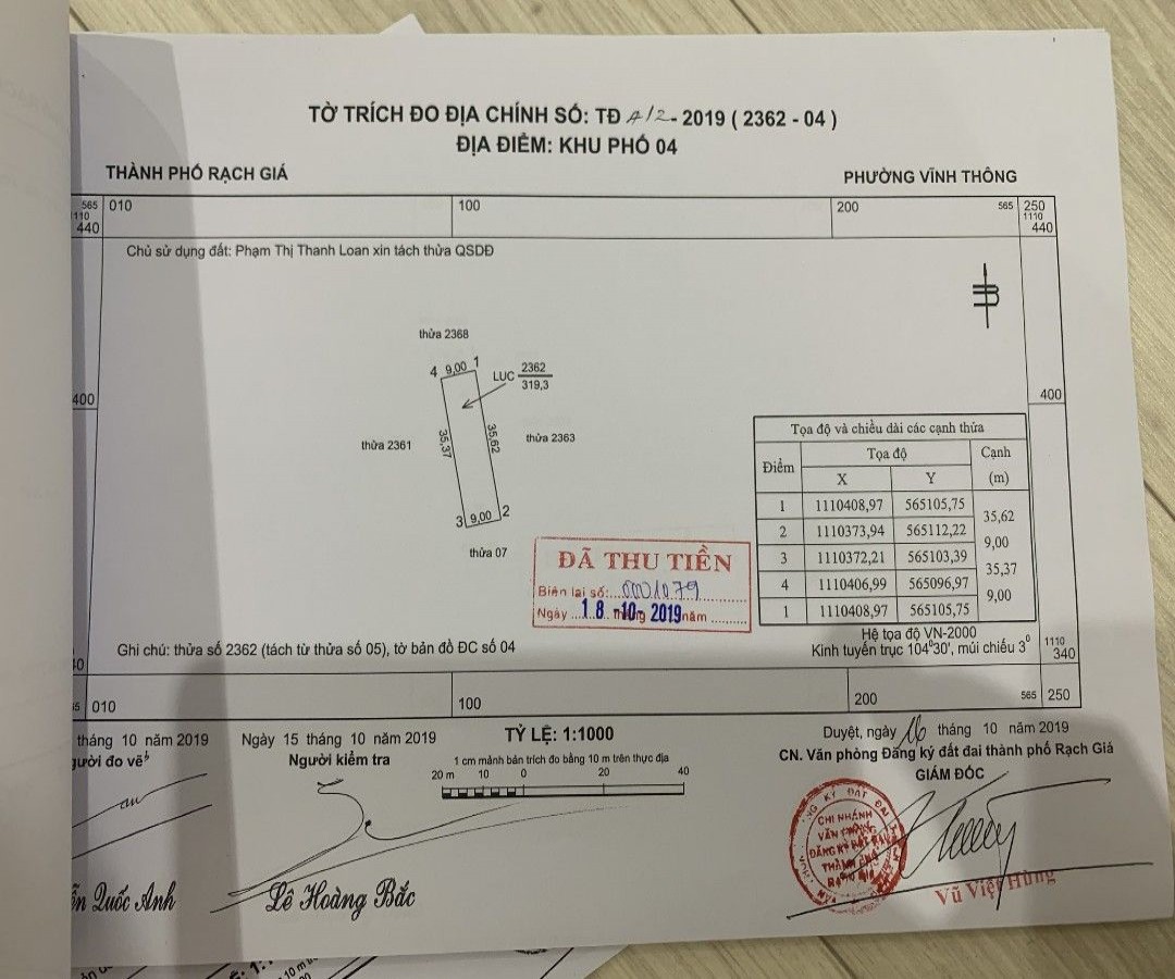Bán đất nền phường Vĩnh Thông, TP Rạch Giá