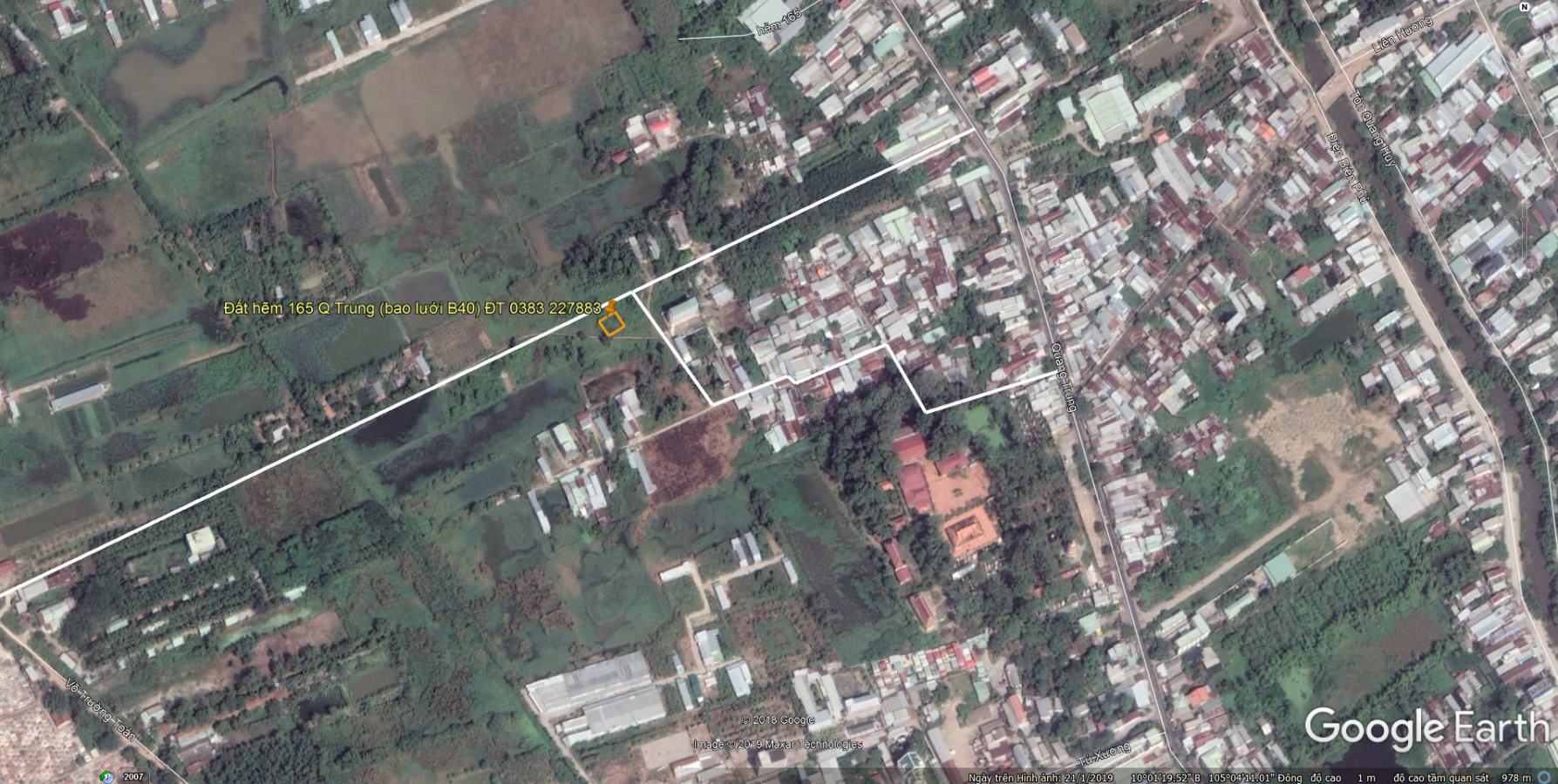 Đất vườn hẻm Quang Trung, Rạch Giá