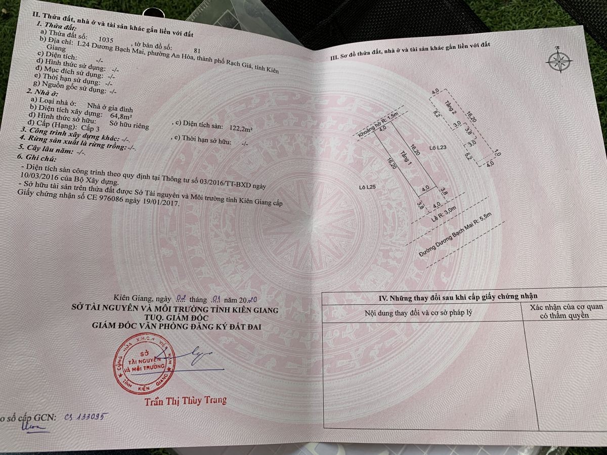 Cần bán nhà đuờng Dương Bạch Mai, Rạch Giá