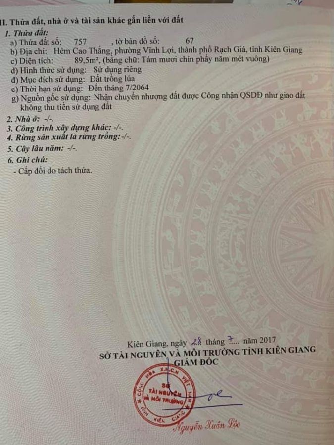 ĐẤT NỀN HẼM MAI THỊ HỒNG HẠNH-RACH SỎI