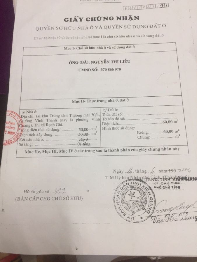 Bán nhà mặt tiền Nguyễn Tuân, phường Vĩnh Quang, TP Rạch Giá