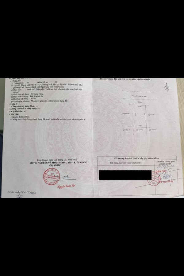Nền Biệt thự tự xây Khu Đô Thị Tây Bắc B15-24, Vĩnh Quang Rạch Giá Kiên Giang