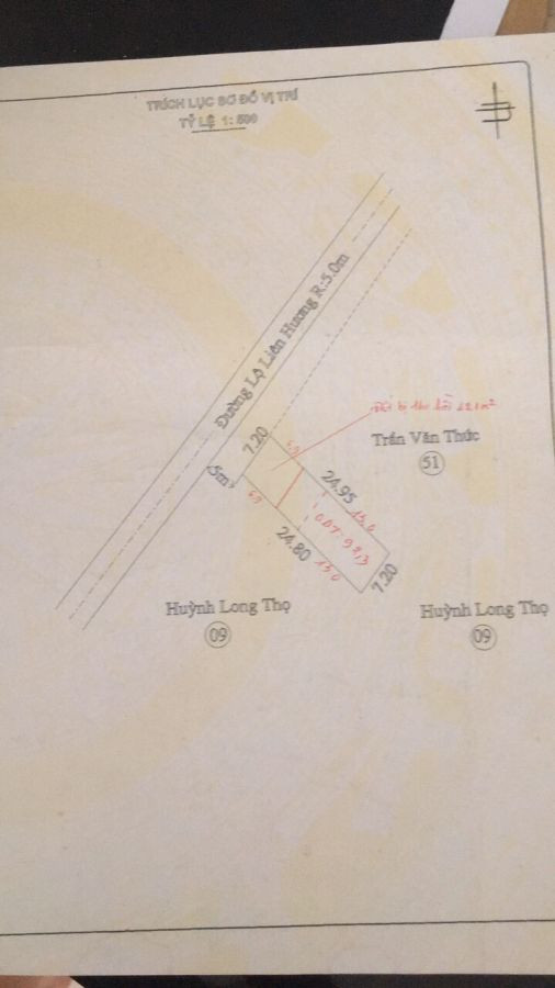 Bán nền đất Mặt Tiền Lộ Liên Hương ,Rạch Gía Kiên Giang 7.2x25m , thổ cư 93m2 