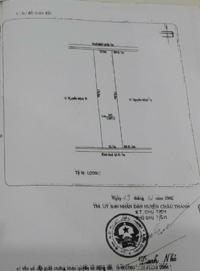 Cần bán đất ruộng Vĩnh thành B, xã Vĩnh Hòa Hiệp, huyện Châu Thành, tỉnh Kiên Giang