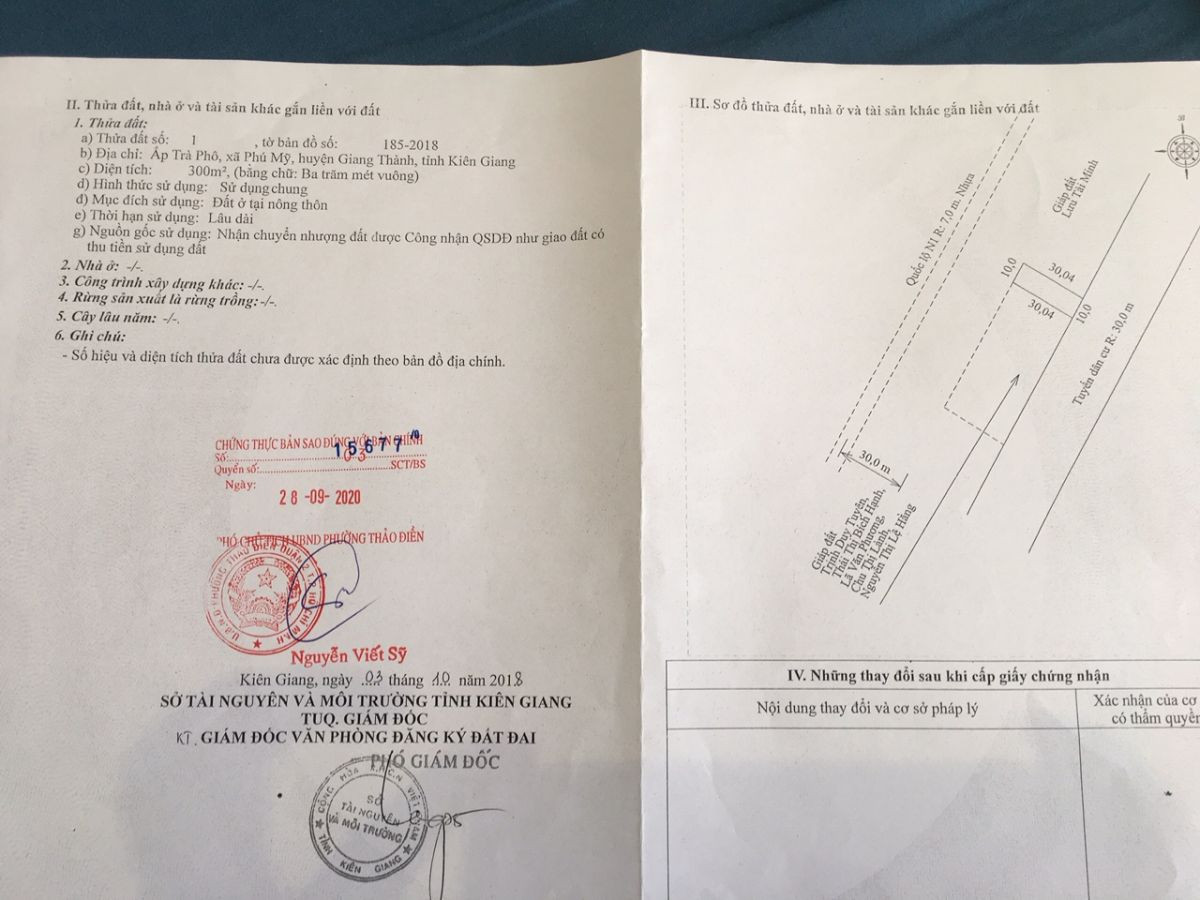 Bán gấp đất tại Phú Mỹ Giang Thành Kiên Giang
