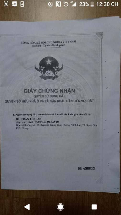 Đất mặt tiền Đẹp + Giá rẻ Nguyễn Văn Tố chính chủ
