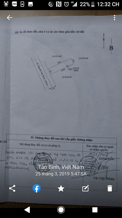 Đất mặt tiền Đẹp + Giá rẻ Nguyễn Văn Tố chính chủ
