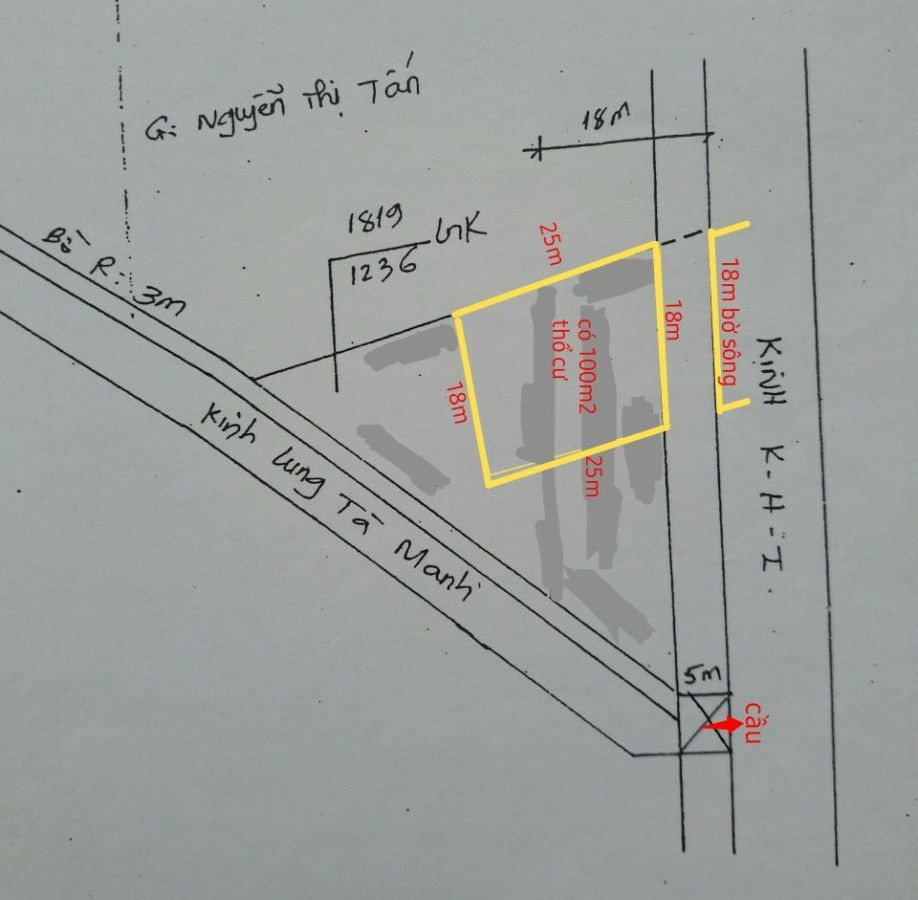 Đất xã Giục Tượng 450m2, Châu Thành, Kiên Giang