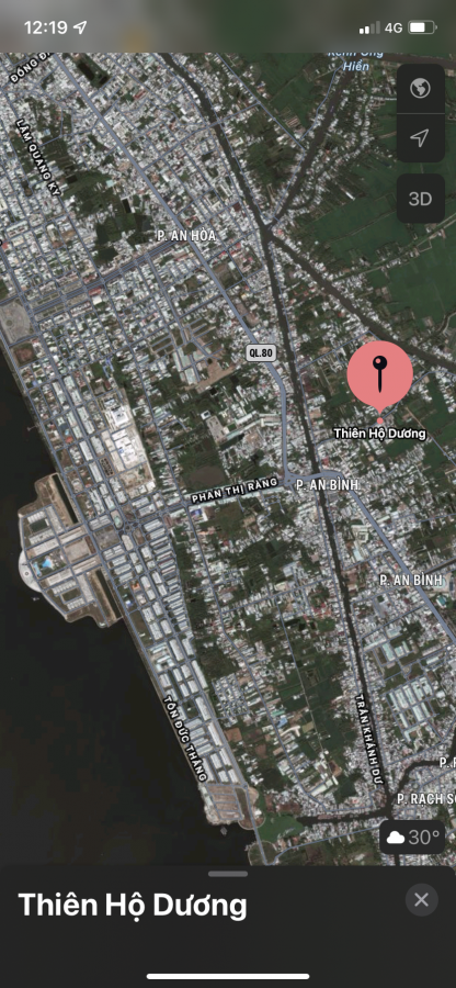 Bán đất Hẻm 66, Đường Thiên Hộ Dương, Phường An Bình, Thành phố Rạch Giá, Kiên Giang.