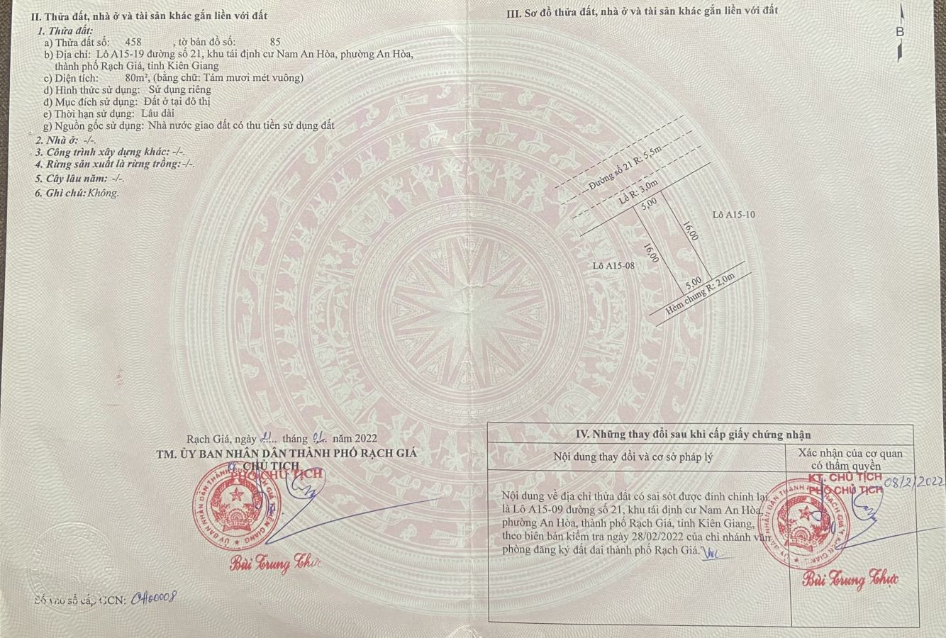 Đất nền thổ cư Nam An Hòa