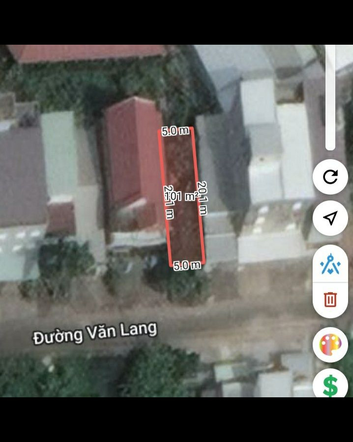 Đất 5x20 mặt tiền đường Văn Lang, P.Rạch Sỏi, Rạch Giá (930 triệu)